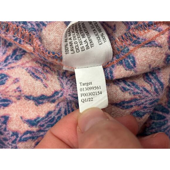 Universal Thread Floral Dress Tie Back Button Front Midi Pockets Cottagecore XS - Picture 10 of 11